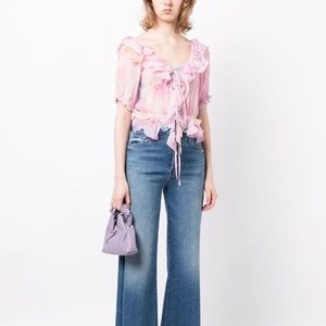 NWT LoveShackFancy Adler Blouse in Candy Sparkle